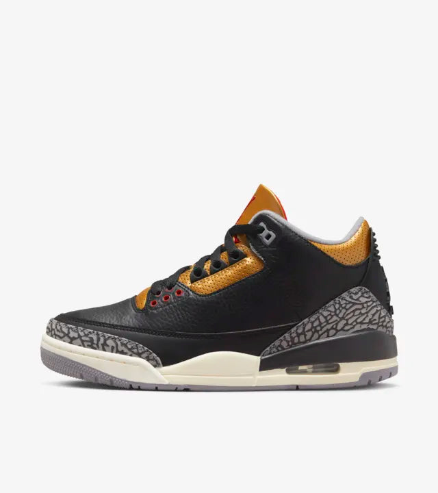 Air Jordan 3  Black Gold Para mujer