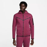 Sudadera con capucha Nike Tech lana Windrunner palo de rosa ciruela púrpura rojo