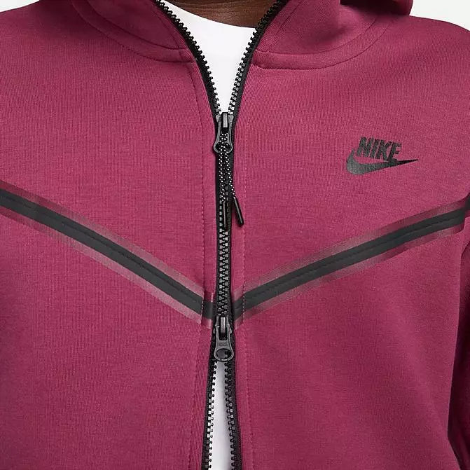 Sudadera con capucha Nike Tech lana Windrunner palo de rosa ciruela púrpura rojo