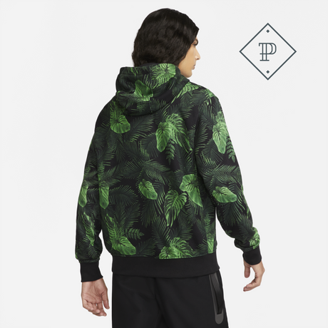 Nike Ropa Deportiva Suéter Francés Terry Sudadera con Capucha Negro Verde